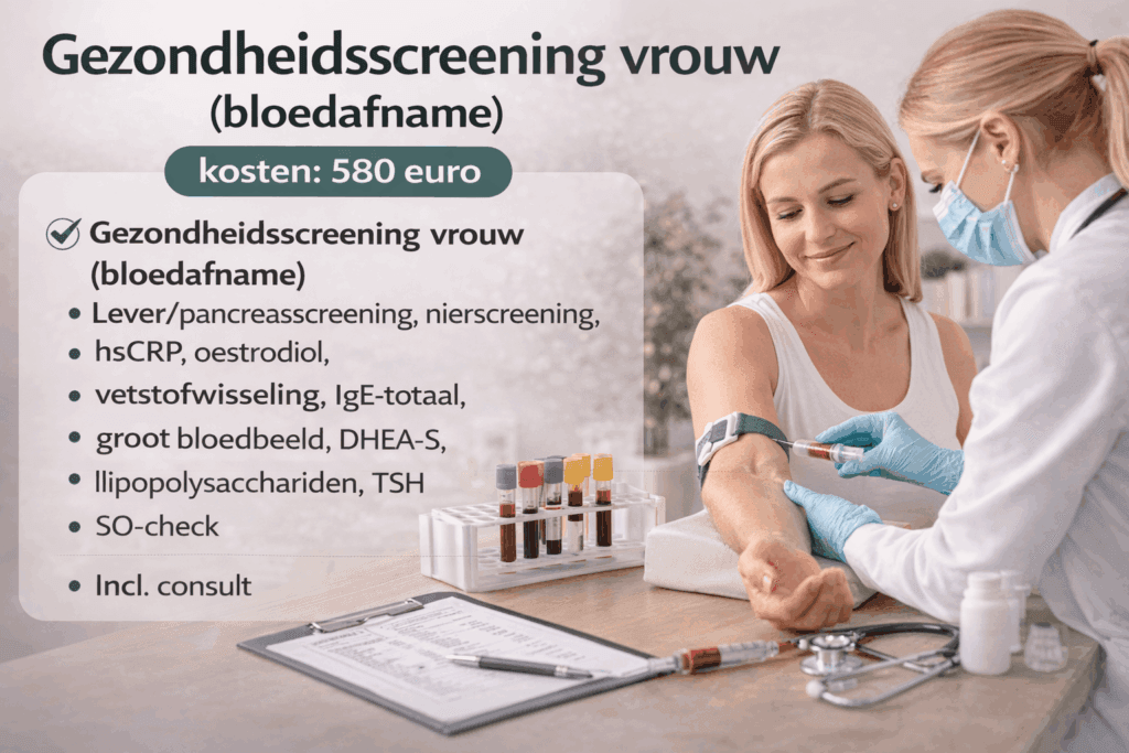 Gezondheidsscreening voor mannen met bloedafname en persoonlijk consult